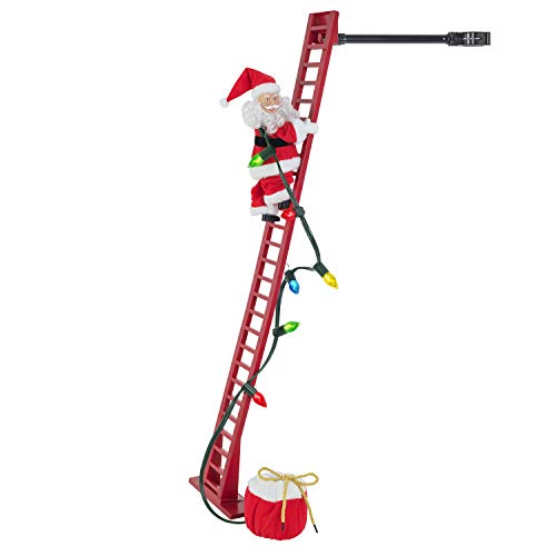 Mr. Christmas Super Climbing Santa Holiday Decor, Red