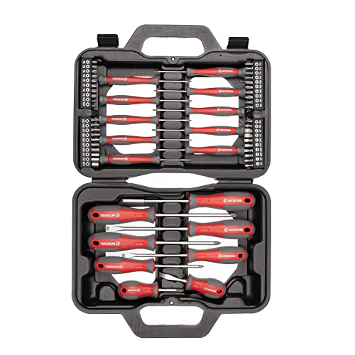 INTERTOOL 58-Piece Magnetic Screwdriver Set, Precision Screwdriver Set, Bit Set, and Portable Storage Case VT08-3358