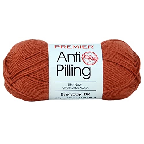 Premier Yarns Anti-Pilling Everyday DK Yarn - Acrylic, Ideal for Crocheting and Knitting, Machine Washable, Lightweight, Terra Cotta, 3.5 oz, 273 Yards