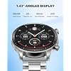 RIVERSONG Smart Watch for Men, 1.43 AMOLED Display with Bluetooth Calling, Heart Rate, Sleep, and SpO2 Monitor, 100+ Sports Modes, for iPhone/Android, Titanium Silver