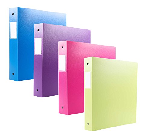 Classeur 3 anneaux opaque format Lettre pack de 4 classeurs de couleur