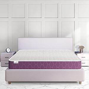 SleepX Ortho Plus Quilted 6 inch King Bed Size, Memory Foam Mattress (Purple, 72x72x6)