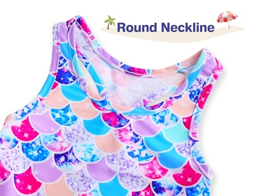 Image of Girls Swimsuits Two Piece Tankini Multicolor Bathing Suits with Boyshort Summer Beach Swimwear Set