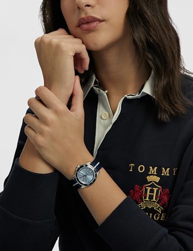 Image of Tommy Hilfiger Quartz Analog with Blue Dial Navy Silicone Strap Watch for Women - TH1782511W