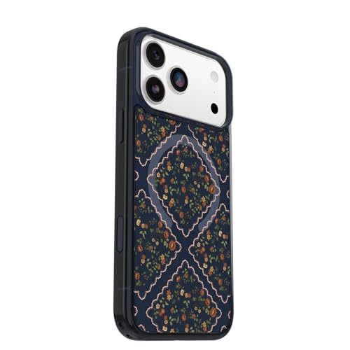 Image of OtterBox iPhone 17 Pro Max Symmetry Series Clear Case - Floral Romance - Blue