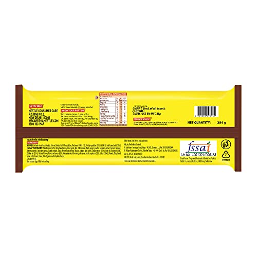 Image of MAGGI 2-Minute Chicken Instant Noodles with Great Taste & Aroma, Protein in Every Serve, Ready to Cook Noodles, 284g /304g (weight may vary) (Pack of 2)