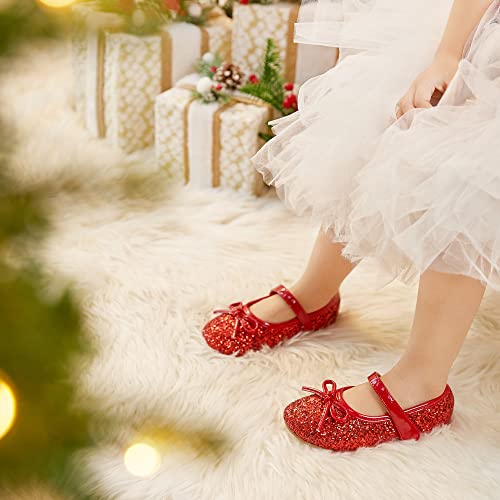 Image of Felix & Flora Toddler Flower Girl Dress Shoes - Girl Ballet Flats Party School Shoes Wedding