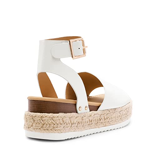 Image of DREAM PAIRS Women's Platform Espadrilles Casual Ankle Strap Wedge Sandals Comfortable Dressy Summer Shoes