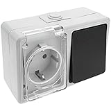 Fabricada en plástico ABS de color gris (2 tonalidades de gris para la tecla/tapa y la caja).