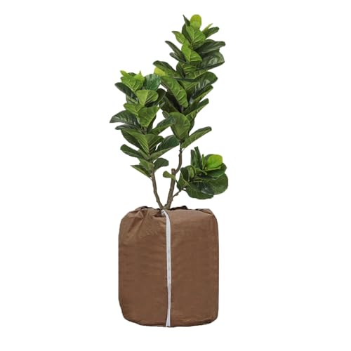 SIGANDG Funda para Plantas,Bolsa Anticongelante para Plantas en Maceta, Cobertor de Invierno para Plantas, Funda Protectora para Plantas, con Cordón y Cremallera (45 x 50 cm)