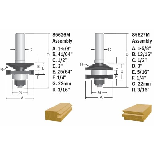 Image of Bosch 85625MC 2 pc. Carbide-Tippped Ogee Stile and Rail Bit Set