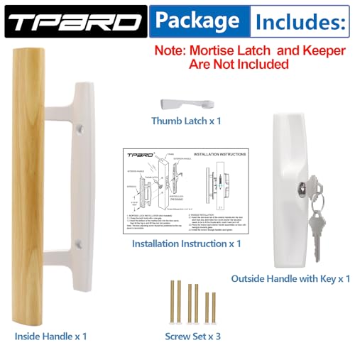 TPard Keyed Sliding Glass Patio Door Handle Set by TPard - Used condition - Image 8