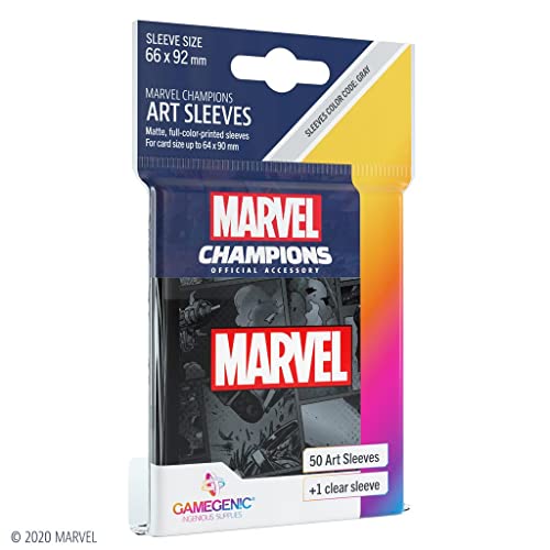 GameGenic Marvel Champions The Card Game Official Black Panther Art Sleeves | Pack of 50 Art Sleeves and 1 Clear Sleeve | Card Game Holder | Use with TCG and LCG Games | Made by Fantasy Flight Games