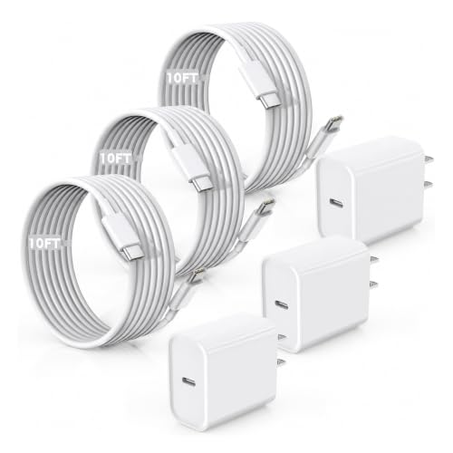 Fast Charger for iPhone 17/16/15 Charger,10FT Extra Long Fast Charging 3Pack Block USB-C to USB C Fast Charging Cable Cord for iPhone Air/17 Pro Max/iPhone 16 Pro/16 Plus/15 Pro Max,iPad Pro/Air/Mini