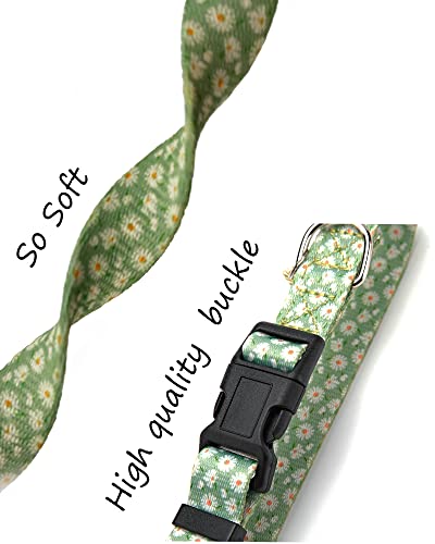 Solmoony Cute Dog Collar For Small Medium Large Dogs, Medium Dog Collar For Females And Male, Boy And Girl Dog Collars, Spring Dog Collar, Male And Female Dog Collars. (M, Green) #TOP4