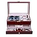 ZLDGYG WDSHY Guarda Jewelry Box Watch Sunglasses Display Case Organizzatore Double-La Glas Top Jewelry Storage Box