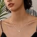 Airmb Silver Necklace for Women Tiny Heart Pendant Sterling Silver Dainty Cute Love Necklaces Simple Heart Choker Chain Minimalist Trendy Jewelry for Women