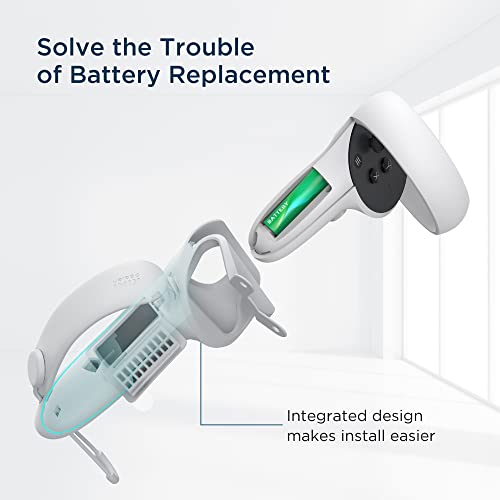 KIWI design Controller Grips Cover voor Oculus Quest 2 Accessoires met Batterijopening, Verstelbaar met Knokkelriemen… - Image 7