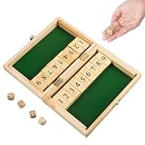 Fentar Hochwertig Würfelspiel Holz Spiele, Bildungs Shut the Box 2 Spieler