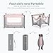 Dream On Me Zodiak Baby Playard, Breathable Mesh Sides, Soft Comfortable Mattress, Quick & Easy to Fold with Travel Carry Bag, Compact Space Saving Design - Grey & Pink