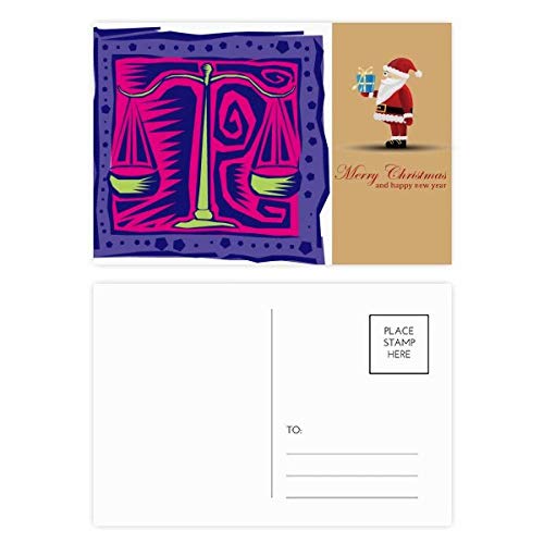Cartes postales de Père Noël Constellation Balance en lot de 20 pièces pour vœux