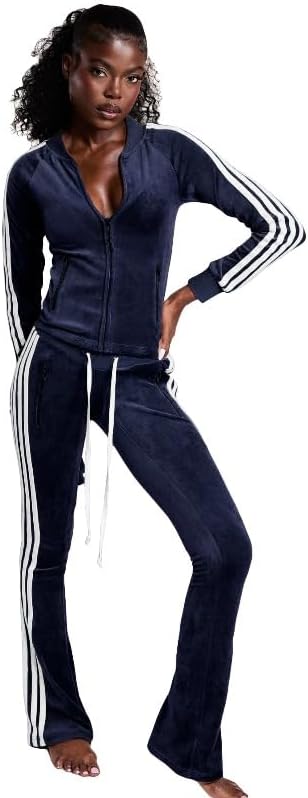 Women's Zipper Hoodie Running Sports Two Piece Set, Slim fit Long sleeved Coat Bellbottom Pants Set
