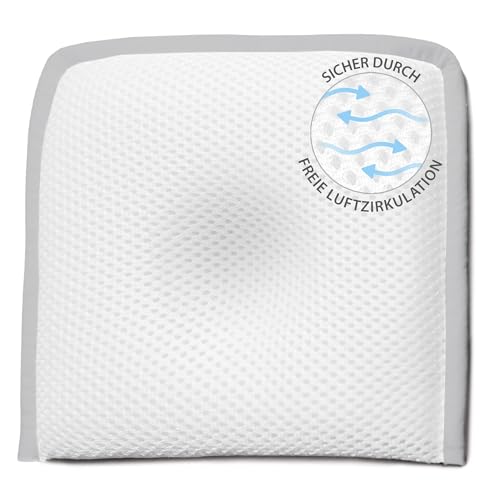 Theraline Babykissen gegen Plattkopf ergonomisches Babykissen Plagiozephalie sicheres 3D Abstandsgewebe gegen Verformung Größe 1 (bis ca. 7 kg) (grau)