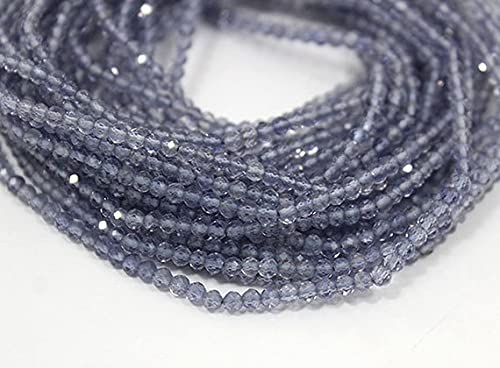 Iolite beads pierre naturelle bleue 2.5mm fil pour fabrication de bijoux DIY