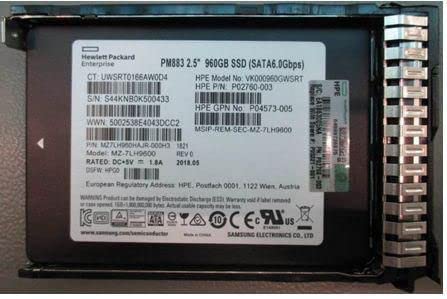 Hewlett Packard Enterprise Ssd 960Gb 25 Inch Sff, 739959-001, 805365-001, 868928-001