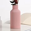   Pink-Ceramic-Vase-for-DecorMinimalist-Modern-Home-DecorSmall-Flower-Vase-for-Pampas-GrassTableShelf-Bookshelf-DecorMantel-and-Entryway-Decor8-in