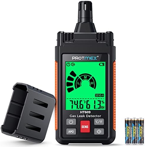 Protmex HT609 Gas Leak Detector High Sensitivity with LCD Display