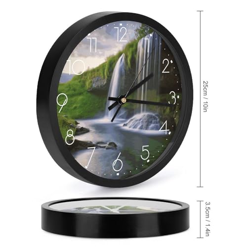 Horloge murale 25 cm moderne et ronde pour la cuisine ou le salon - 3