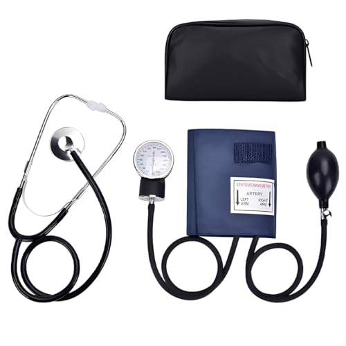 YUPZAR Sfigmomanometro Manuale, Misuratore di Pressione da Polso con Stetoscopio, Misurazione Precisa, Adatto all'uso doMestico,A
