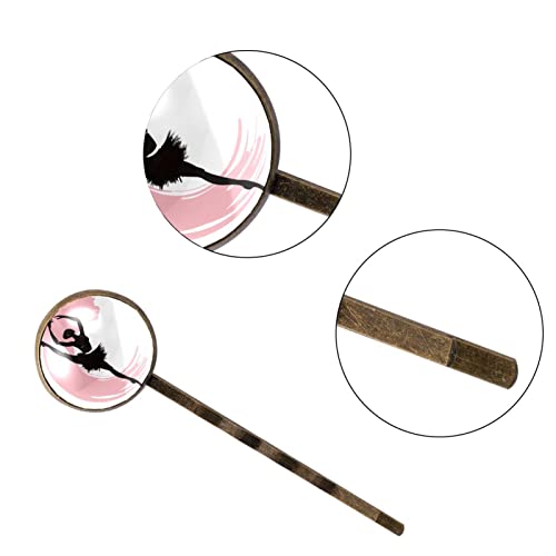 Épingles à cheveux ballet : lot de 4 pinces décoratives de chignon - 3