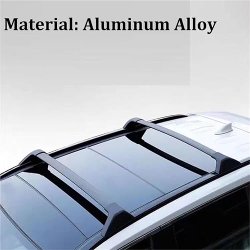 Barras de techo de aluminio para Toyota BZ4X 2023-2024 portaequipajes de dos piezas 5
