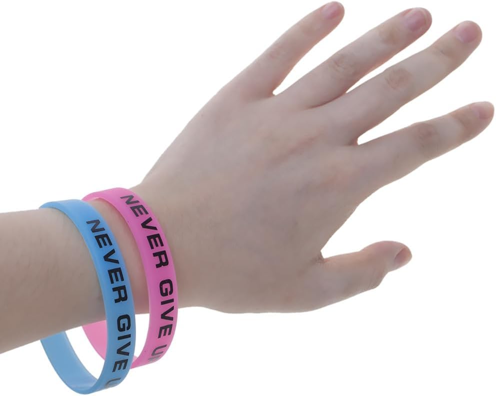 Custom Solid Printed Silicone Wristbands- Personalized Wholesale Rubber Bracelets- Customized for Motivation, Events, Gifts, Support, Fundraisers, Awareness