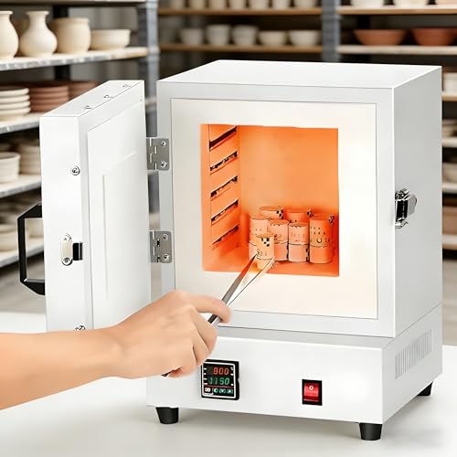 Forno elettrico per ceramica, forno da laboratorio ad alta temperatura da 2000 W fino a 1150 ℃, forno portatile fai da te per gioielli e ceramiche