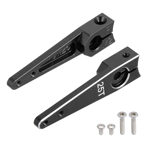 Bras servo 25T en aluminium MECCANIXITY 3,2 cm pour modèle RC Noir x2