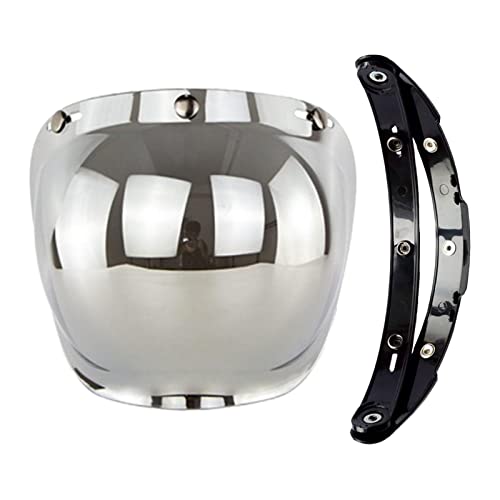 TRENDYNEST Motorcycle 3 Snap Lens Shield Silver - Image 4