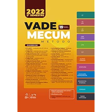 Capa do livro Vade Mecum Metodo 2022 - 2º Semestre