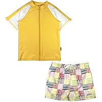 Algopix Similar Product 1 - SwimZip Boys Short Sleeve Rash Guard