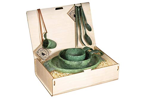 Kupilka Premium Set 8 Pieces Outdoor Tableware Set, conifer (green)