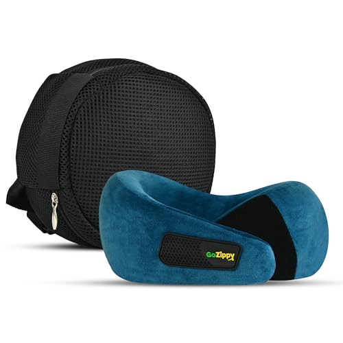 GoZippy Travel Pillow, Travel Neck Pillow, Premium Memory Foam Tra...