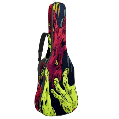 Sac pour guitare acoustique Halloween avec poches et bandoulière