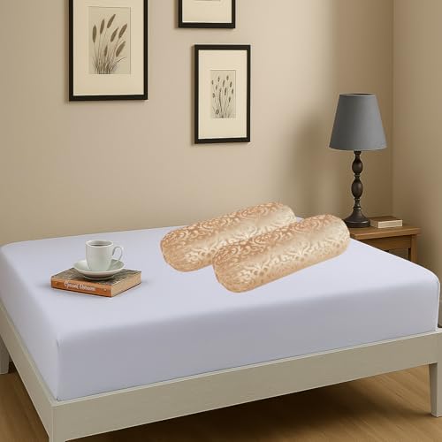 STARNSTYLE Premium Soft Velvet Luxury Bolster Cover, Bolster Pillow Cover Set of 2, Round Pillow Cover Set of 2-16 x 32 inches