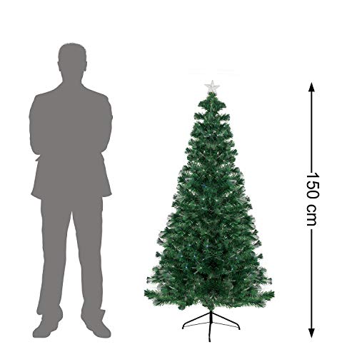 Kunstmatige kerstboom met LED-verlichting - Luxe kerstboom Noble Fir Christmas Tree Stand 210cm - Afbeelding 8