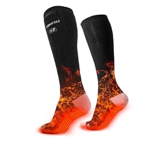 Venustas Heated Socks for men Women, Rechargeable Electric Socks, 7.4V Batteries, up to 11 hours, Winter Washable Thermal Socks