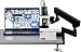 AmScope DM756 Series 8.3MP All-in-One USB Digital Microscope - 0.7X-11.2X Magnification - Includes Articulating Arm & 60-LED Ring-Light