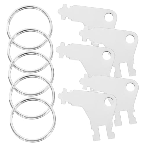 KICHOUSE 5 Sets Stainless Steel Toilet Paper Dispenser Key Replacement Commercial Toilet Dispenser Key Commercial Paper Towel Dispenser Key Commercial Toilet Paper Dispenser Keys