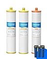 Waterdrop EF20SKH Whole House Water Filter Replacement for Waterdrop WHF3E 3-Stage Whole House Water Filter System, Reduces Scale, Chlorine, Lead, Heavy Metals, Bad Taste & Odor, 12 Months, 3 Pack